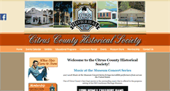 Desktop Screenshot of citruscountyhistoricalsociety.org